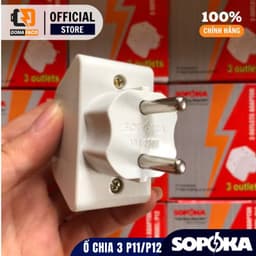 [1 Đổi 1] Đầu Nối Chia Điện 3 Cửa Sopoka P11, Ổ Cắm Chia 3 Chạc Chịu Tải 2200W - Chính Hãng 8