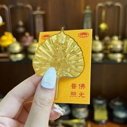 [ĐÃ KHAI QUANG] Lá Bồ Đề Mạ Vàng May Mắn Chiêu Tài Lộc Hợp Phong Thuỷ 6