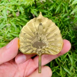 [ĐÃ KHAI QUANG] Lá Bồ Đề Mạ Vàng May Mắn Chiêu Tài Lộc Hợp Phong Thuỷ 2