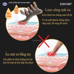 Lược Sừng Đa Năng Thần Thánh (Size: M - 11cm) Chuyên dụng Massage - Xưởng Minh Đức 7