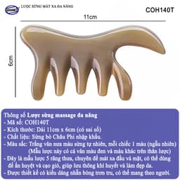 Lược Sừng Đa Năng Thần Thánh (Size: M - 11cm) Chuyên dụng Massage - Xưởng Minh Đức 2