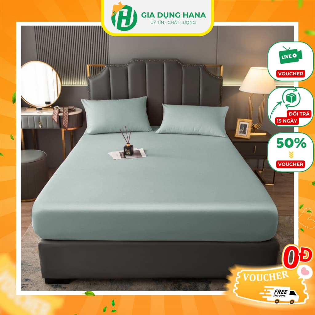 Ga Chống Thấm Bọc Nệm Trơn Chống Thấm Nước Đủ Size Đủ Màu Nhiều Kích Thước M6/M8/2M2