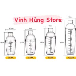 Bình Lắc Shaker Nhựa 350ML - 530ML - 700ML - 1000 ML ( Đã bao gồm nắp ) 1