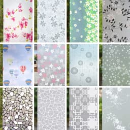 (HCM) Decal dán kính làm mờ chống nắng nóng, Phim decal dán nhà tắm chống nhìn trộm, chống nước dán Tĩnh Điện KHÔNG KEO 1