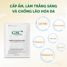 [MUA 04 TẶNG 01] Mặt Nạ GSC Rebirth & Recovery Mask Phục Hồi, Dưỡng Trắng Da, Dùng sau Meso, Phi kim 7