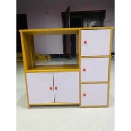 Kệ Gỗ 2 Tầng 3 Ngăn 5 Cánh và Kệ Lò Vi Sóng 2 Tầng 3 Ngăn Có Tủ (1 cửa) 4