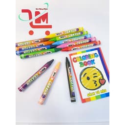 Hộp 12/18 Bút Sáp Màu WINQ CRAYON Màu Sắc Tươi Sáng, Màu Mểm, Mịn, Chất Lượng/Bút Màu Sáp Dành Cho Học Sinh Tiều Học. 4