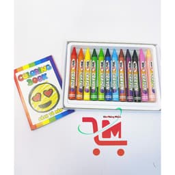 Hộp 12/18 Bút Sáp Màu WINQ CRAYON Màu Sắc Tươi Sáng, Màu Mểm, Mịn, Chất Lượng/Bút Màu Sáp Dành Cho Học Sinh Tiều Học. 8