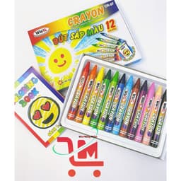 Hộp 12/18 Bút Sáp Màu WINQ CRAYON Màu Sắc Tươi Sáng, Màu Mểm, Mịn, Chất Lượng/Bút Màu Sáp Dành Cho Học Sinh Tiều Học. 7