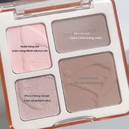 Bảng phấn  SWEET MINT bắt sáng và tạo khốiT tạo khối hiệu ứng 3D siêu mịn lì 4