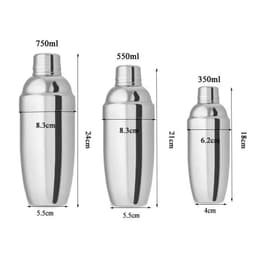 Bình lắc pha chế - Bình cocktail- Bình Shaker inox 350ml 3