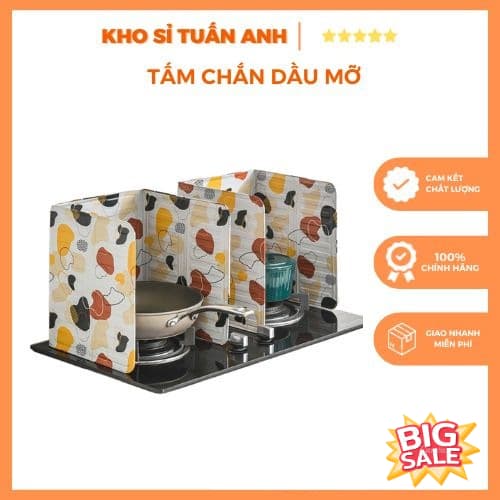 Tấm chắn dầu mỡ bếp ga in hoạ tiết 3D cao cấp,chịu nhiệt tốt an toàn với người sủ dụng