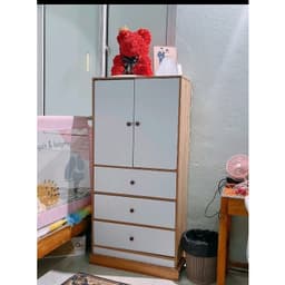 Tủ Quần Áo Gỗ MFC Phủ MELAMINE 3 Ngăn 2 Cánh và Tủ Để Đồ Đa Năng 4 Ngăn 1 Cánh Lớn+1 Cánh Nhỏ 3