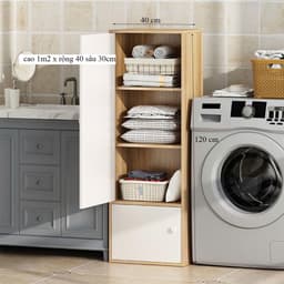 Tủ Quần Áo Gỗ MFC Phủ MELAMINE 3 Ngăn 2 Cánh và Tủ Để Đồ Đa Năng 4 Ngăn 1 Cánh Lớn+1 Cánh Nhỏ 7