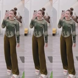 Đồ Bộ Nữ Bigsize LIMO Áo Tay Dài Quần Dài Thun Gân Tăm Lạnh Thu Đông Set Đồ Nữ Mặc Nhà Đi Chơi TL68 8