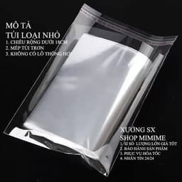 1KG Túi bóng dán miệng đựng hàng, túi gói hàng trong suốt có dán, túi bóng kính đựng quần áo, túi OPP, túi đựng bánh 3