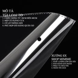 1KG Túi bóng dán miệng đựng hàng, túi gói hàng trong suốt có dán, túi bóng kính đựng quần áo, túi OPP, túi đựng bánh 4