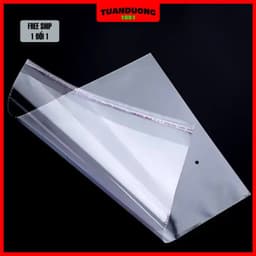 1KG Túi bóng dán miệng đựng hàng, túi gói hàng trong suốt có dán, túi bóng kính đựng quần áo, túi OPP, túi đựng bánh 8