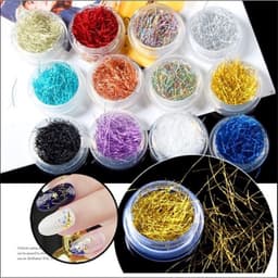 Sét 12 hũ nhũ sợi kim tuyến nhũ tóc ẩn nail trang trí tạo đa dạng mẫu nail siêu HOT [ NAILS SUPPLY ] 6