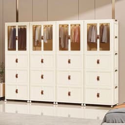 Tủ Đồ Chứa Quần Áo Cho Bé, Có bánh Xe Xoay 360 Độ Tiện Lợi, Tủ Nhựa Đa Năng 8