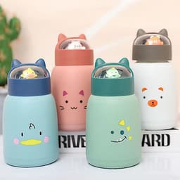 Bình đựng Nước  360ml Nắp Thú. Bình nước  360ml nắp thú dễ thương lõi thủy tinh 7