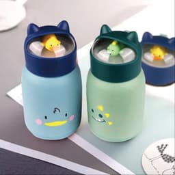 Bình đựng Nước  360ml Nắp Thú. Bình nước  360ml nắp thú dễ thương lõi thủy tinh 3