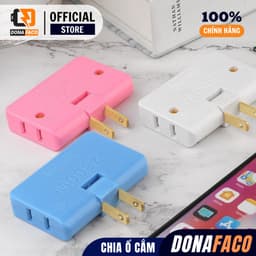 Ổ chia điện đa năng 3 cửa, Ổ cắm chuyển đổi thông minh chịu tải cao 2500W, Ổ Cắm Chuyển Đổi Chia 3 3