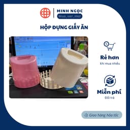 Hộp đựng giấy ăn, khăn giấy tròn nhựa Gia Long tiện lợi (MS: 9001) Đựng Giấy để Bàn Ăn,nhà hàng- Nhựa Việt Nhật 1