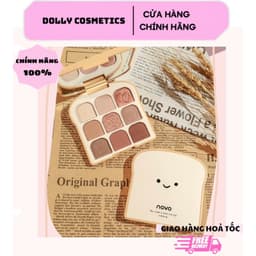 Bảng Phấn Mắt Novo 9 Ô Hình Bánh Mì Cute, Chất Phấn Mịn Lì, Ánh Nhũ Lấp Lánh Tạo Hiệu Ứng Đôi Mắt To Tròn, Thu Hút 1