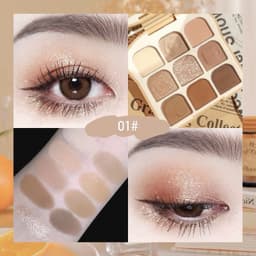 Bảng Phấn Mắt Novo 9 Ô Hình Bánh Mì Cute, Chất Phấn Mịn Lì, Ánh Nhũ Lấp Lánh Tạo Hiệu Ứng Đôi Mắt To Tròn, Thu Hút 2