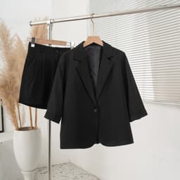 Set Vest Tay Lỡ Quần Đùi Chất Liệu Chéo Hàn Cao Cấp Kiểu Dáng Năng Động Evalover 4