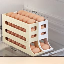 Khay đựng trứng 4 tầng lăn tự động để tủ lạnh thông minh tiện lợi tiết kiệm không gian 22 6