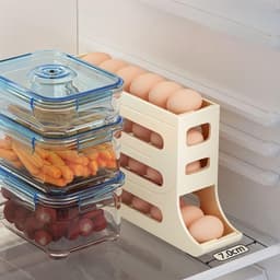 Khay đựng trứng 4 tầng lăn tự động để tủ lạnh thông minh tiện lợi tiết kiệm không gian 22 5
