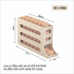 Khay đựng trứng 4 tầng lăn tự động để tủ lạnh thông minh tiện lợi tiết kiệm không gian 22 8