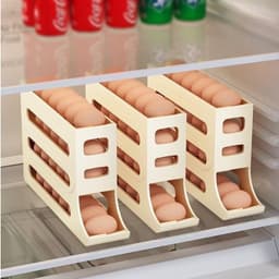 Khay đựng trứng 4 tầng lăn tự động để tủ lạnh thông minh tiện lợi tiết kiệm không gian 22 7