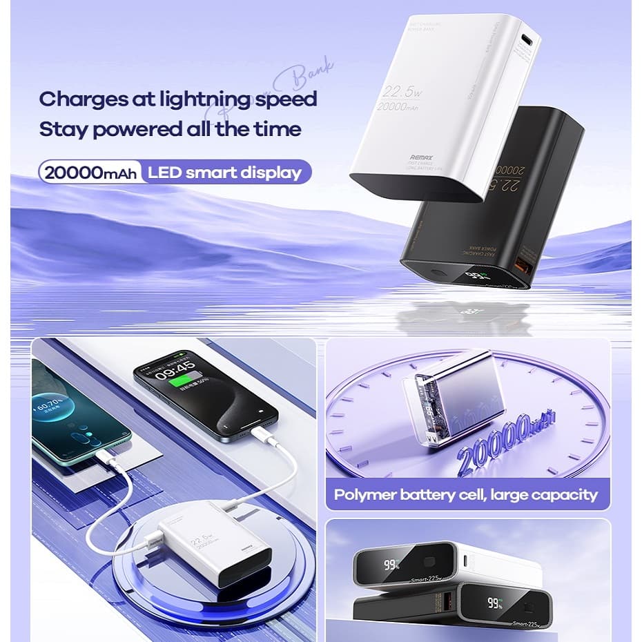 Pin dự phòng sạc nhanh 22.5W Remax RPP-655 20.000mAh và Pin dự phòng 20W REMAX RPP-288 20.000MAh.LKP