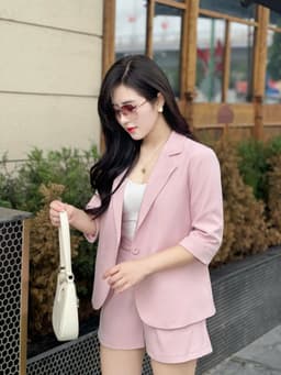 Set Vest Tay Lỡ Quần Đùi Chất Liệu Chéo Hàn Cao Cấp Kiểu Dáng Năng Động Evalover 12