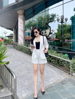 Set Vest Tay Lỡ Quần Đùi Chất Liệu Chéo Hàn Cao Cấp Kiểu Dáng Năng Động Evalover 11