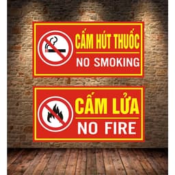 BIỂN BÁO CẤM HÚT THUỐC - CẤM LỬA, và CÁC LOẠI Biển khác 1