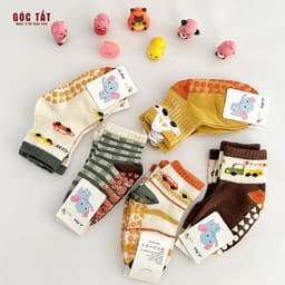 Tất Vớ Em Bé 1-2 Tuổi Nhiều Màu Sắc SKU032 Góc Tất Có Chống Trượt 1