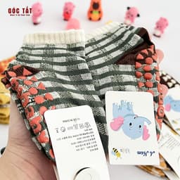 Tất Vớ Em Bé 1-2 Tuổi Nhiều Màu Sắc SKU032 Góc Tất Có Chống Trượt 3
