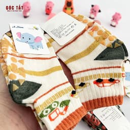 Tất Vớ Em Bé 1-2 Tuổi Nhiều Màu Sắc SKU032 Góc Tất Có Chống Trượt 5