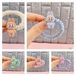 Set 6 Dây chun buộc tóc LABUBU dễ thương dành cho nữ 5