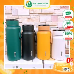 Bình Giữ Nhiệt 24h Inox 304 Nắp Titan Cao Cấp Giữ Nhiệt Tốt Kèm 3 Quà Tặng Dung Tích Lớn M175 3