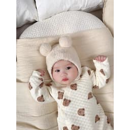 Mũ Len Lông Cừu Dễ Thương, Bảo Vệ Tai và Giữ Ấm Tốt Nhất Cho Trẻ Em Vào Mùa Thu Đông 🧣❄️ 5