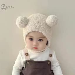 Mũ Len Lông Cừu Dễ Thương, Bảo Vệ Tai và Giữ Ấm Tốt Nhất Cho Trẻ Em Vào Mùa Thu Đông 🧣❄️ 1