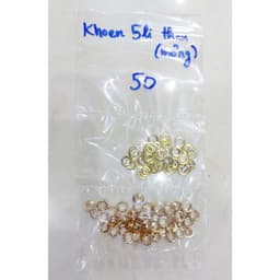 Khoen 5mm Thau không gỉ loại mỏng chân cao 3mm Màu bạc,vàng, đồng Khuy mắt cáo Chuyên bấm vải Phụ liệu may mặc 3