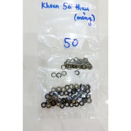 Khoen 5mm Thau không gỉ loại mỏng chân cao 3mm Màu bạc,vàng, đồng Khuy mắt cáo Chuyên bấm vải Phụ liệu may mặc 2