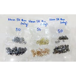 Khoen 5mm Thau không gỉ loại mỏng chân cao 3mm Màu bạc,vàng, đồng Khuy mắt cáo Chuyên bấm vải Phụ liệu may mặc 1
