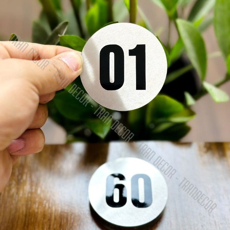 Bộ 10 Số thứ tự , số thứ tự bàn ăn, số thứ tự dán bàn, đánh số bàn  cho nhà hàng, quán cafe
